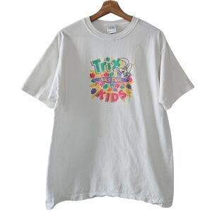 Apostle Isle Vintage White Cotton Tshirt Trix Are For Kids Cereal Rabbit Sz L
